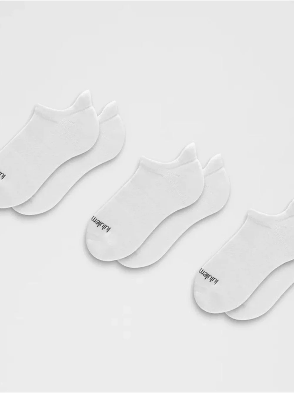 lululemon athletica White Unisex Daily Essential Tab Socks 3 Pack